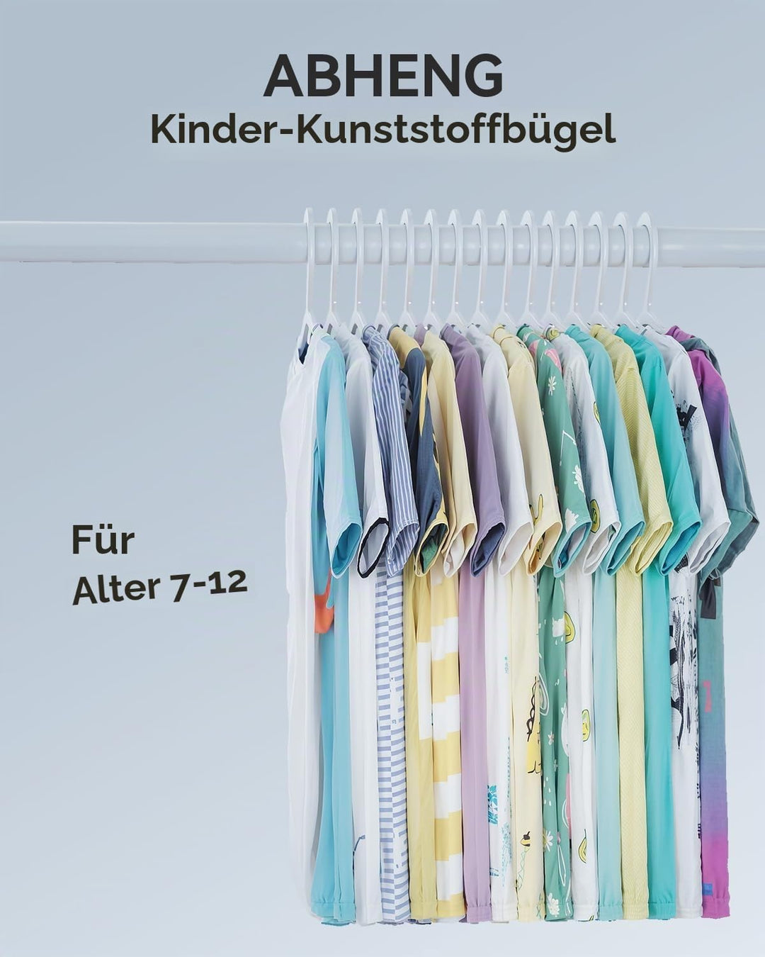 100 Stück Kinder-Kleiderbügel aus Kunststoff, Platzsparend Baby Bügel, Rutschfester Kinderkleiderbüg