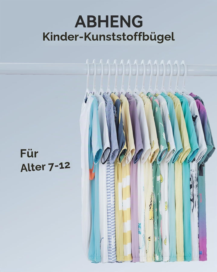 100 Stück Kinder-Kleiderbügel aus Kunststoff, Platzsparend Baby Bügel, Rutschfester Kinderkleiderbüg