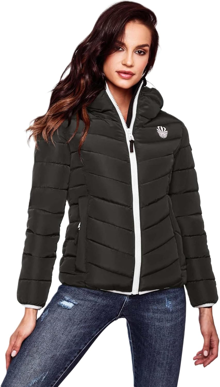 Navahoo Damen Jacke Steppjacke Übergangsjacke gesteppt Stepp Herbst B675 XS Schwarz, XS Schwarz