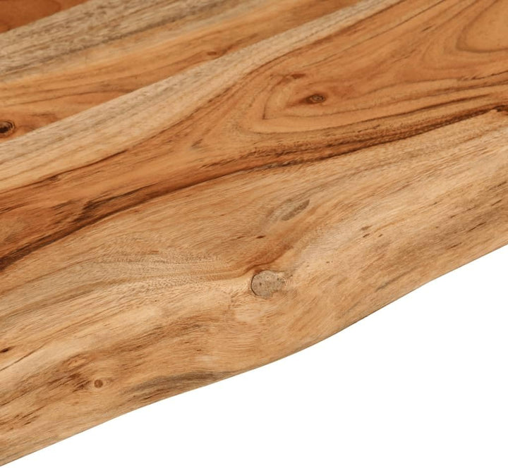 vidaXL Wandregal 140x20x3,8 cm Rechteckig Massivholz Akazie Baumkante