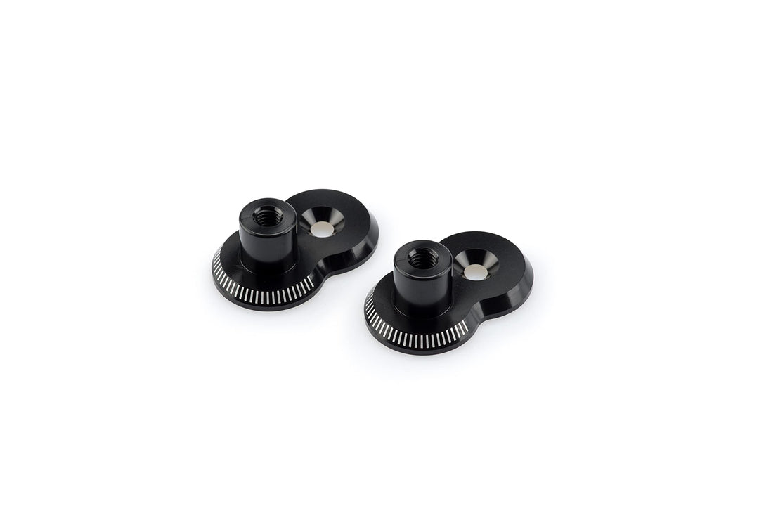 Puig 3838N 20mm Adjustierbares, Umplatzierungs- Fussrastenadapter Set Schwarz