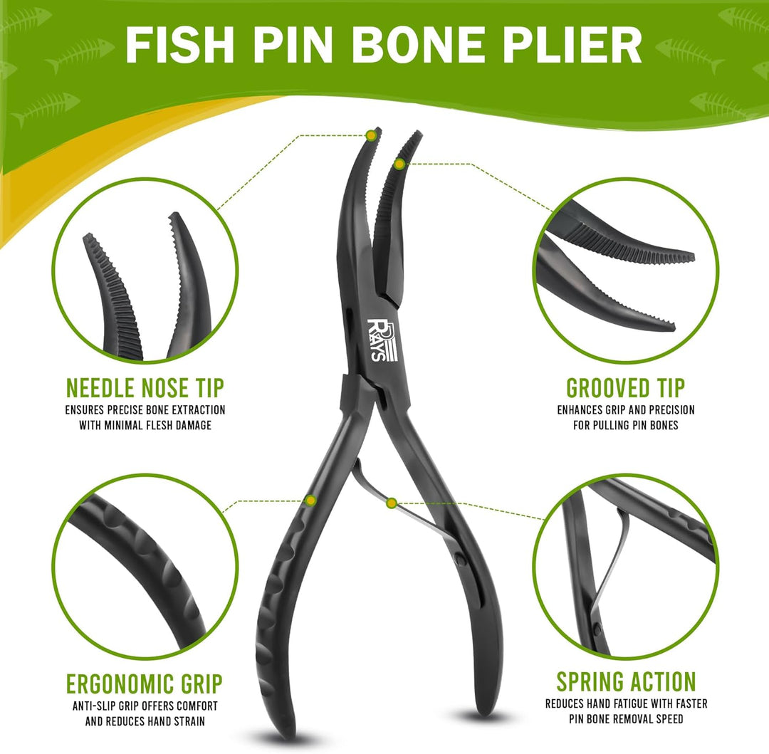 Edelstahl Fisch Pin Knochen Zange Pinzette Set - Perfekte Fisch Entgräten Werkzeuge für alle Arten v