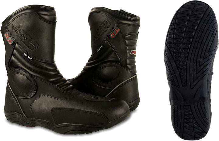Zerimar Motorrad Lederstiefel - Stiefel Motorrad Leder - MotorradSchuhe Leder - Motorradstiefel - Mo