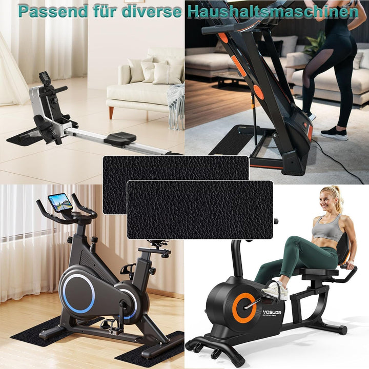 bodenschutzmatte Fitness – 6mm Dicke Exercise-Bike-Matte | Bodenschutz für Hartholz, Teppich & Laufb