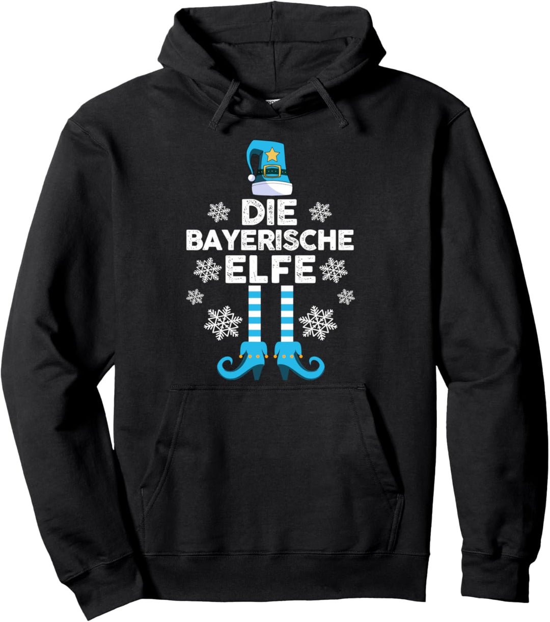 Bayerische Elfe Familien Weihnachts Outfit Weihnachtself Pullover Hoodie