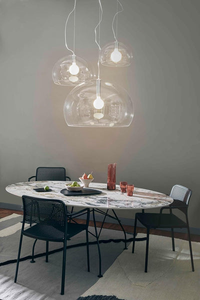 Kartell Small Fl/Y, Suspension Lamp, Glasklar Diamètre 38cm Glasklar, Diamètre 38cm Glasklar