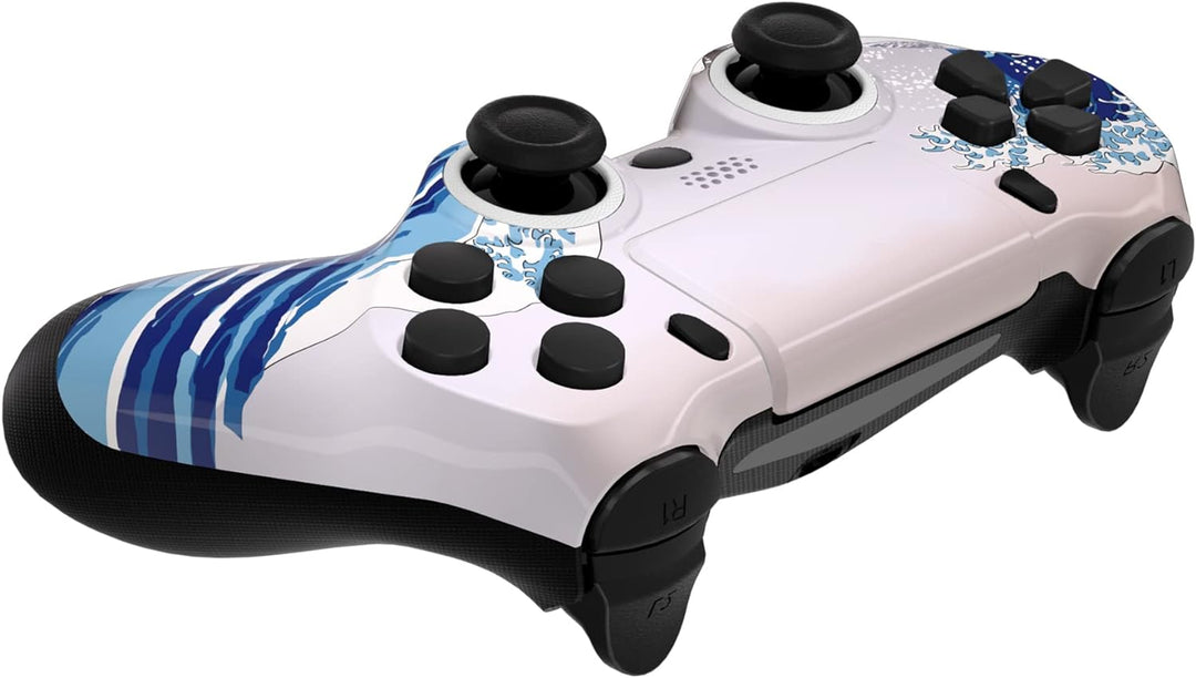 eXtremeRate Ghost Front Hülle&Touchpad&Akzentringe kompatibel mit ps4 Slim Pro Controller, DIY-Ersat