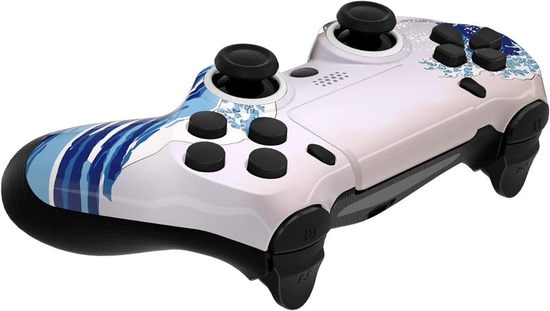 eXtremeRate Ghost Front Hülle&Touchpad&Akzentringe kompatibel mit ps4 Slim Pro Controller, DIY-Ersat