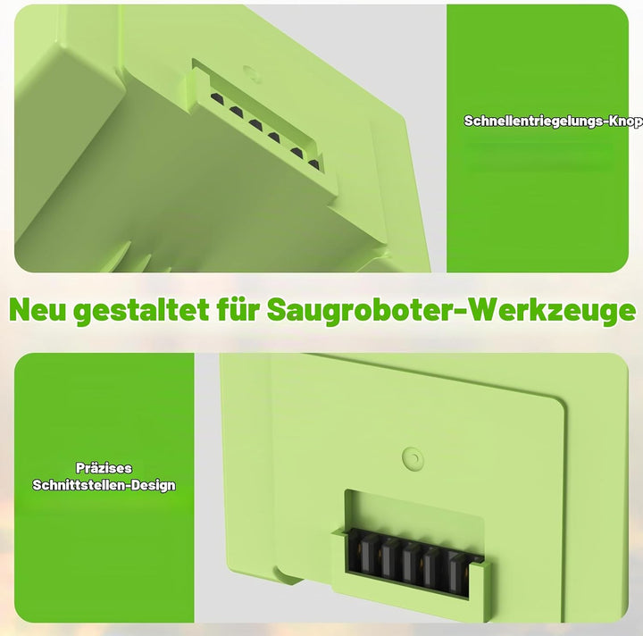 6000 mAh Li-Ionen Ersatzakku für iRobot Roomba e, i und j Serie ABL-D1 Kompatibel mit Roomba i8, i8+