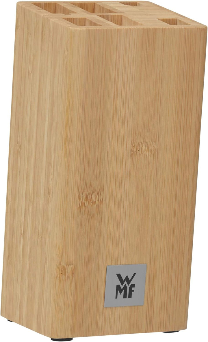 WMF Kineo Messerblock mit Messerset 6teilig, Made in Germany, 4 Messer, Wetzstahl, Bambus-Block, Per