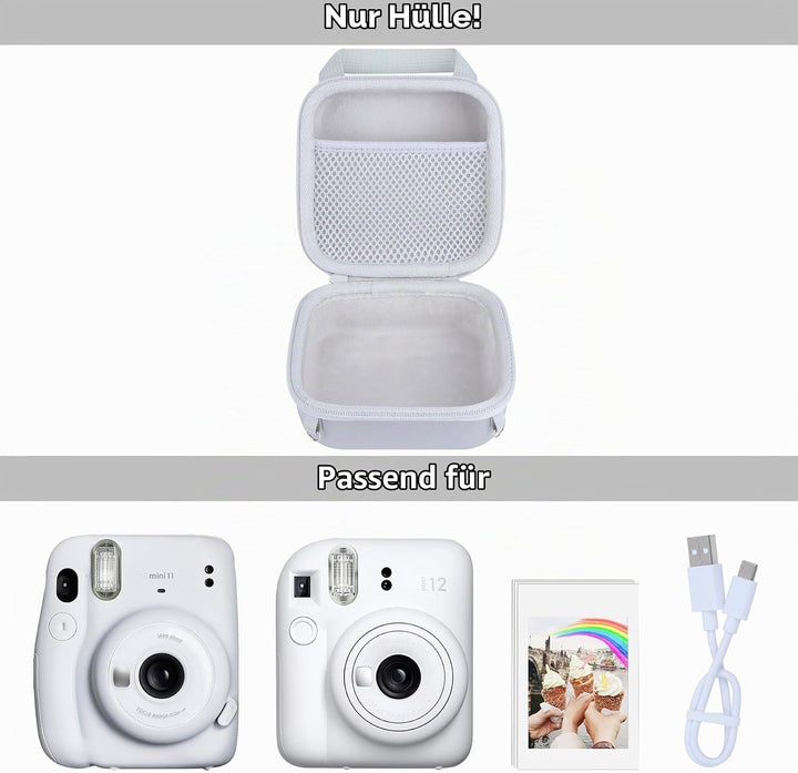 Hartschalen Schutzhülle Tasche Geeignet für INSATX mini 12 / INSTAX mini 11 Sofortbildkameras (Clay
