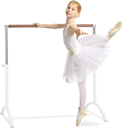 Klarfit Bar Lerina Ballettstange (Holmlänge 110 cm, freistehend, mobil, höhenverstellbar 70-113 cm,