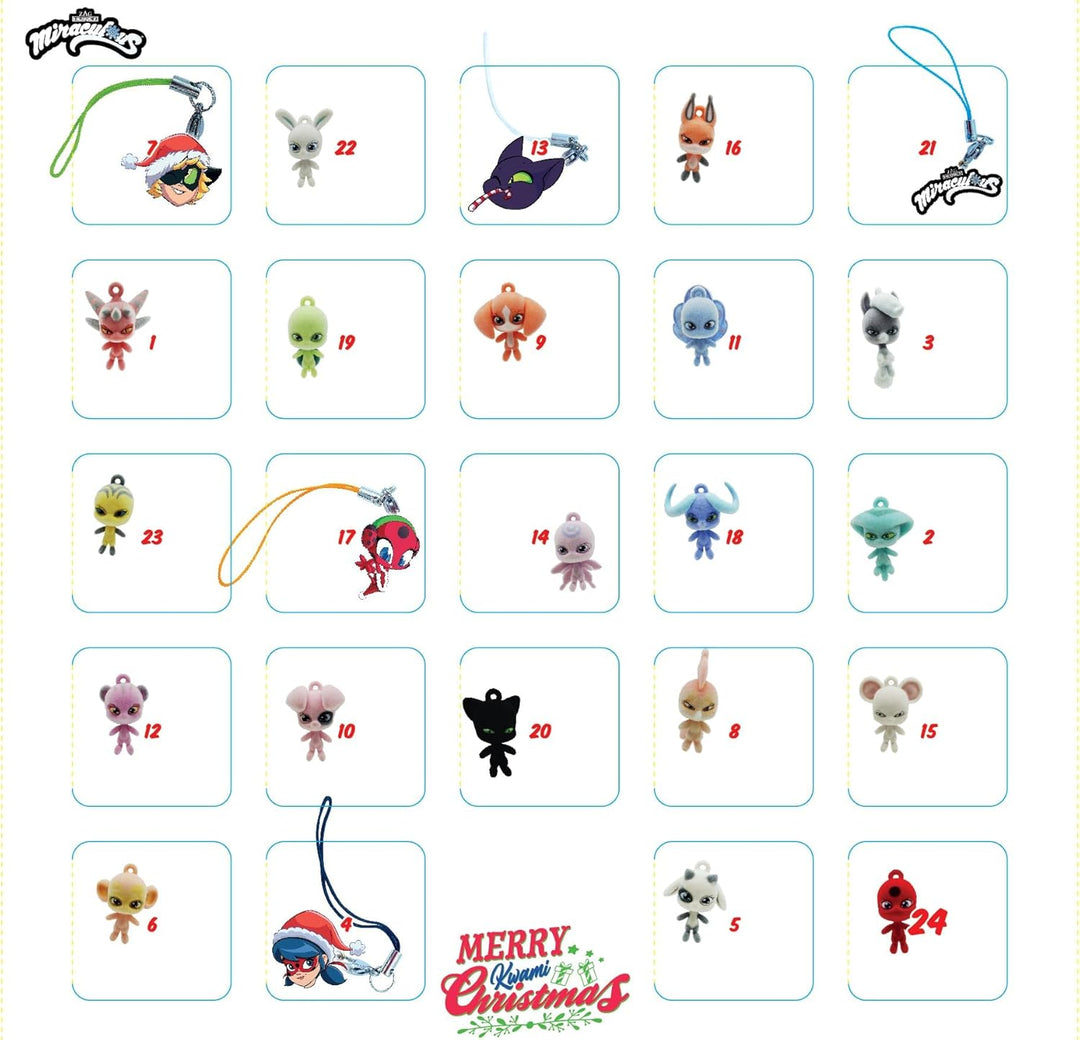Miraculous Ladybug - Ultimativer Kwami Adventskalender mit Miniatur-beflockten Kwamis und EVA-Charms