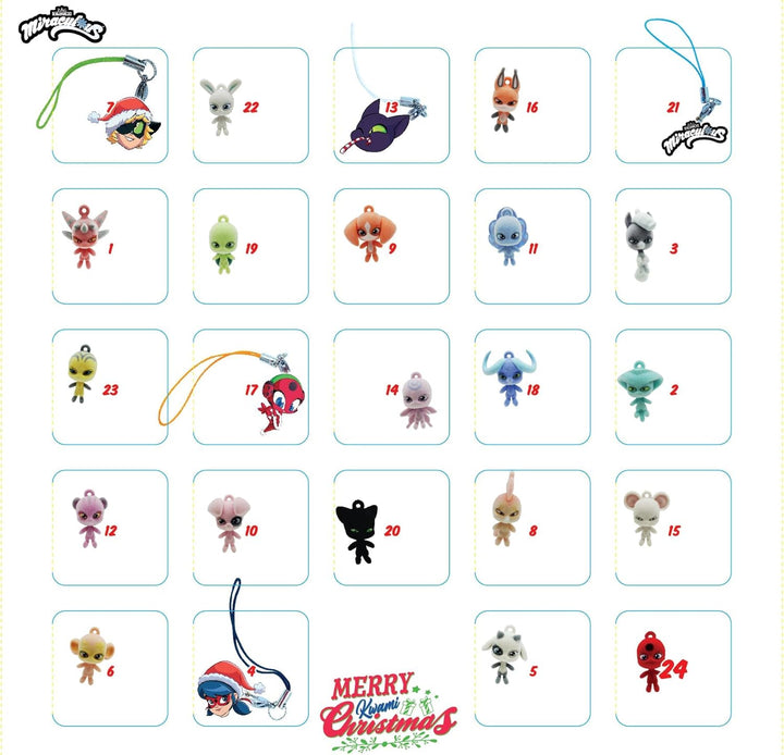 Miraculous Ladybug - Ultimativer Kwami Adventskalender mit Miniatur-beflockten Kwamis und EVA-Charms