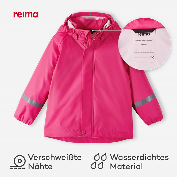 reima Kinder Lampi Jacke Regenjacke Hardshelljacke Candy pink 98, Candy pink 98