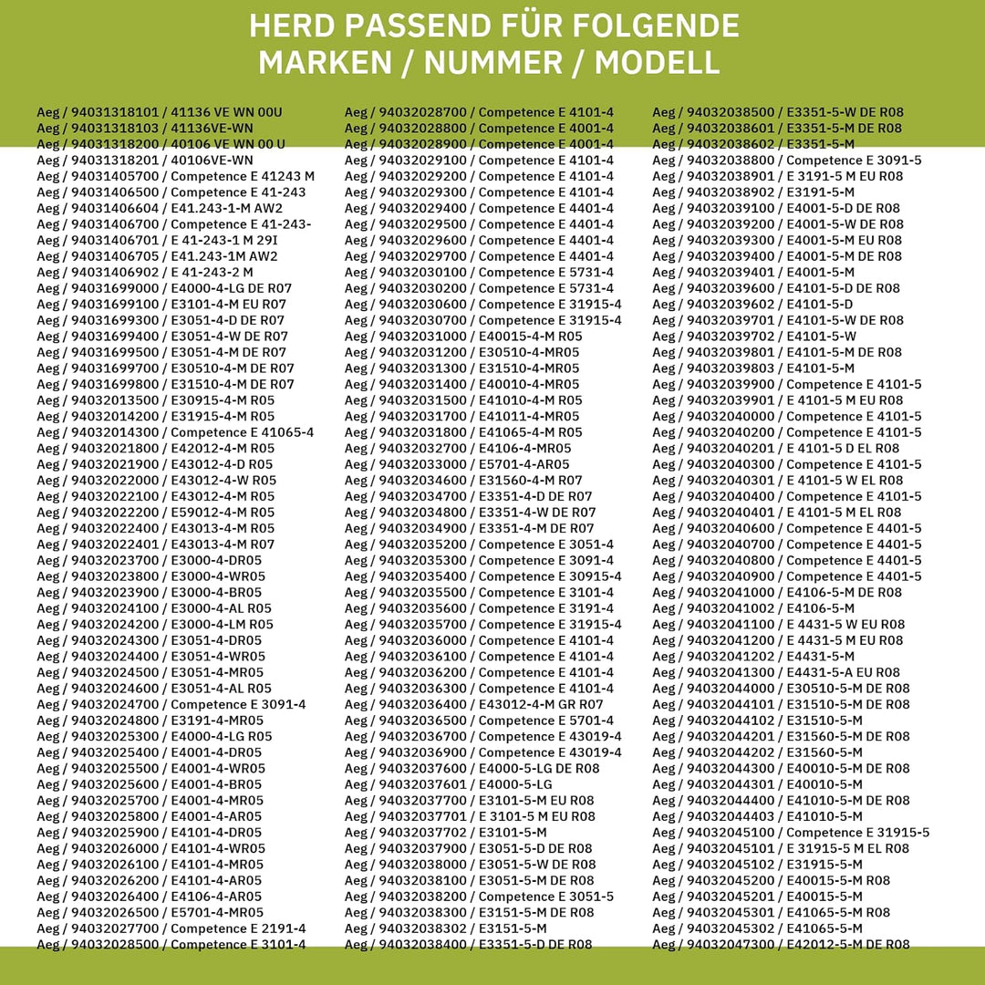 Türscharnier kompatibel mit AEG 387077002/5 rechts/links für Backofen Herd