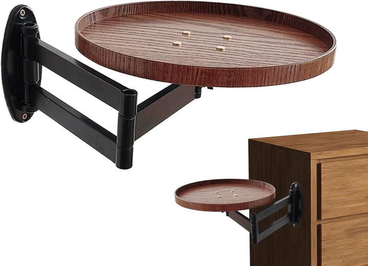 Wandmontierter Tisch, drehbarer Betttisch, einziehbar, schwebender Schreibtisch, nach unten, platzsp