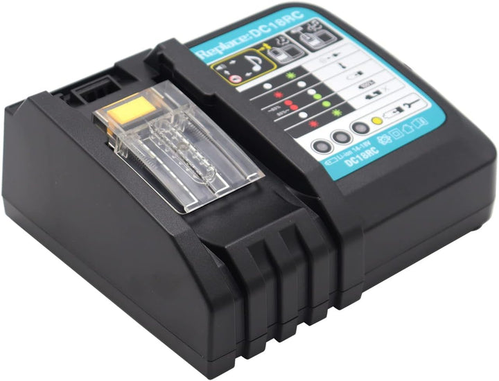 Abakoo DC18RC Ersatz Ladegerät 3A für 18V für Alle 14,4V~18V LXT400 BL1860 BL1850 BL1840 BL1830 BL18