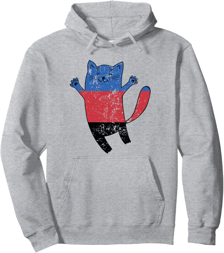Polyamory Pride Flagge Happy Cat polyamorous Pullover Hoodie