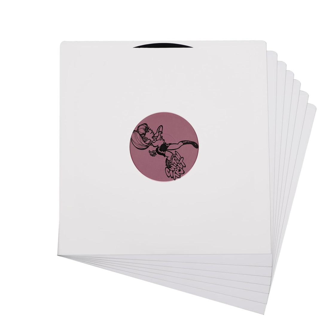 Innenhüllen für Schallplatten, schweres, säurefreies Papier, quadratisch, weiss, Kraftpapier, Innenh