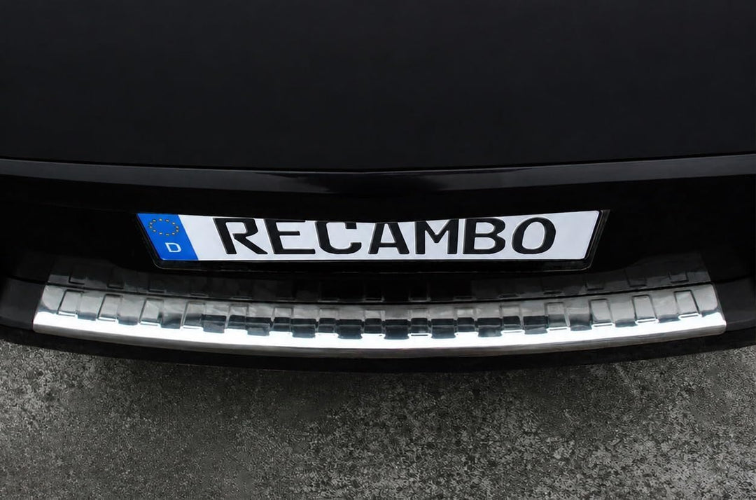 Recambo CT-LKS-1850a LADEKANTENSCHUTZ Edelstahl POLIERT für OPEL Zafira B, 2005-2014 | mit ABKANTUNG