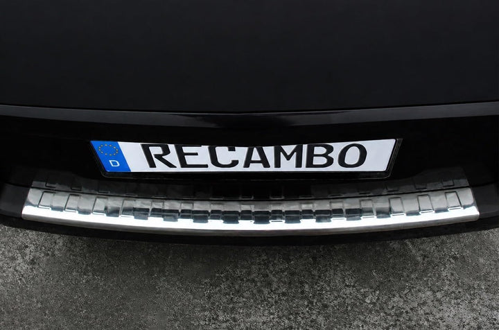 Recambo CT-LKS-1850a LADEKANTENSCHUTZ Edelstahl POLIERT für OPEL Zafira B, 2005-2014 | mit ABKANTUNG