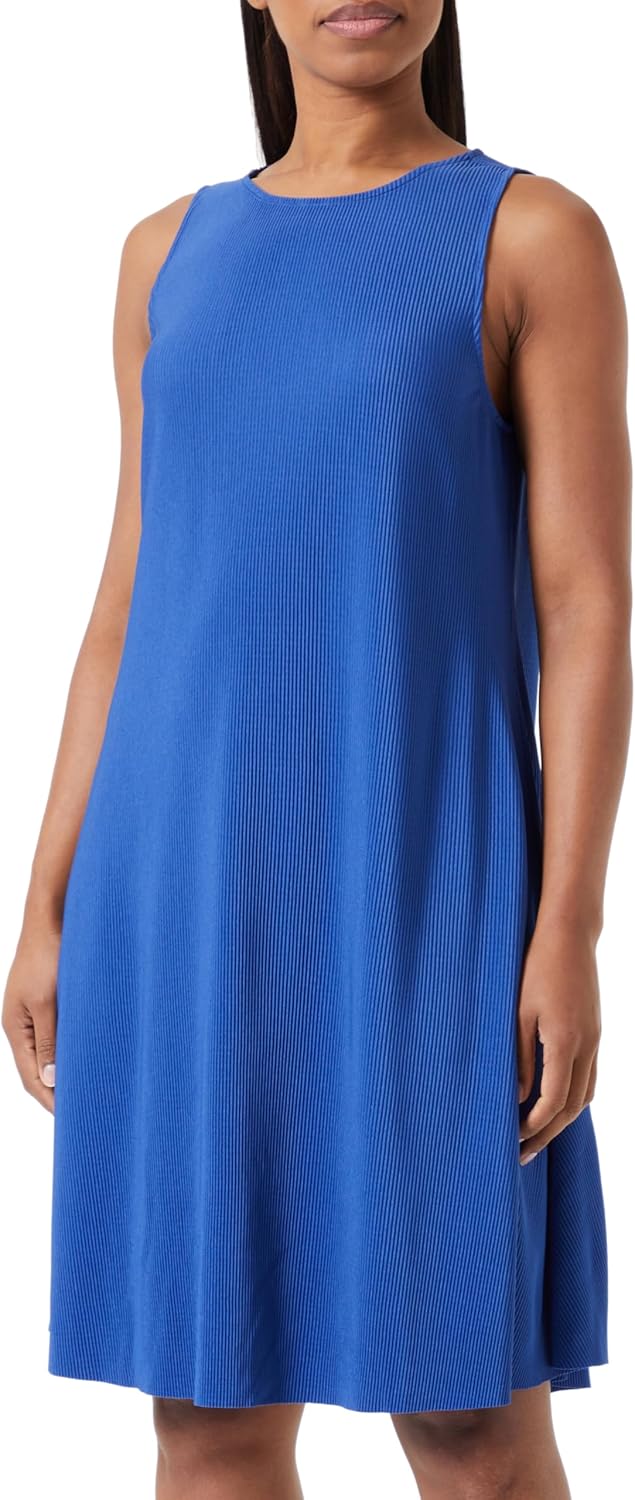 s.Oliver Damen Kleid Midi 40 Blau 5602, 40 Blau 5602