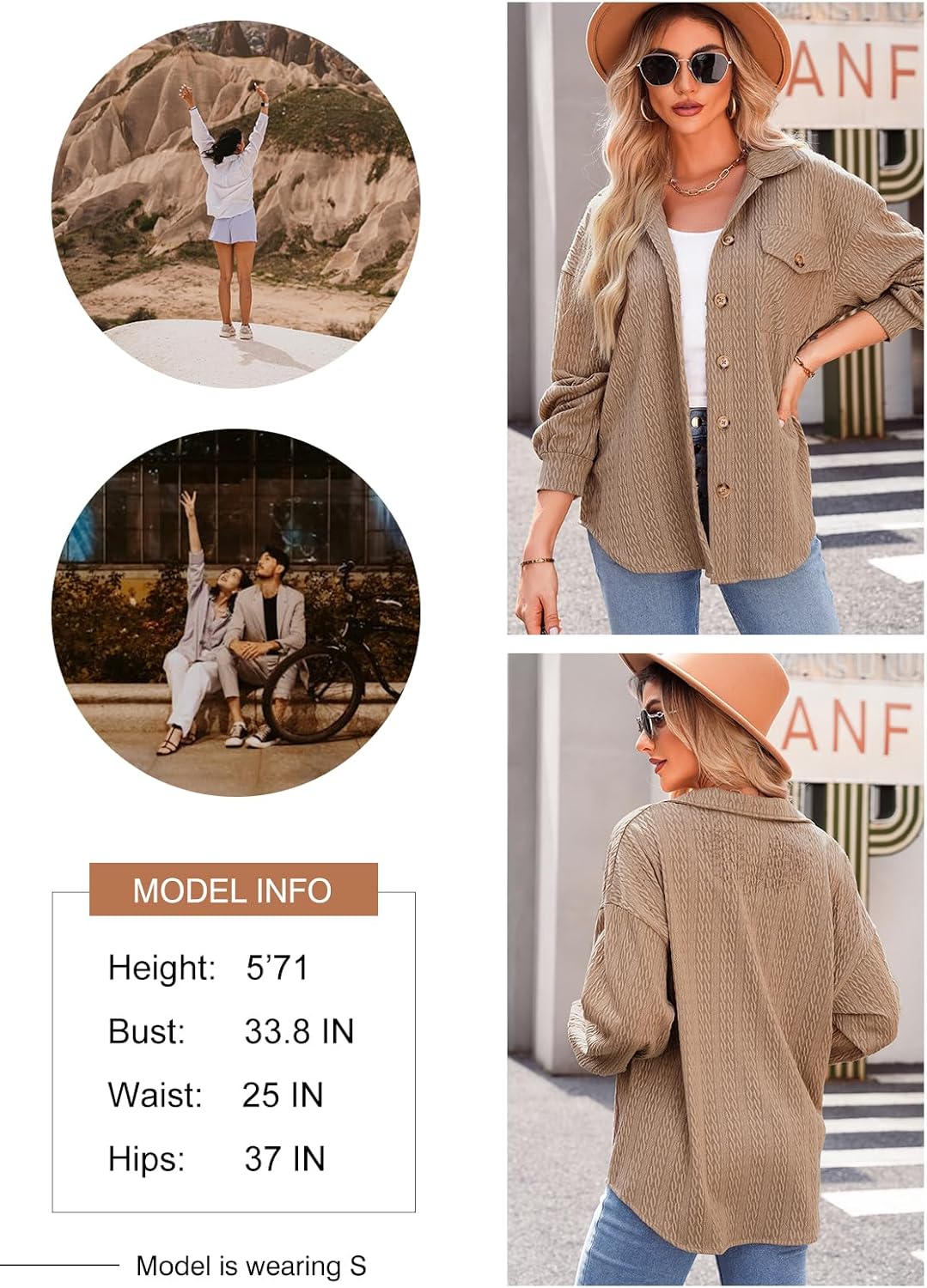 Dokotoo Bluse Damen Musselin Langarmshirt Baumwolle Lässig Oberteile Hemd Langarm Einfarbig Tops Far