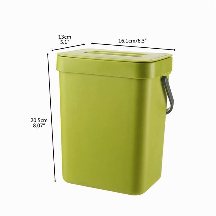 Kleiner Mülleimer mit Deckel, 3L Küchenmülleimer, Kompostbehälter, Mülleimer Küche Unterschrank, Bio