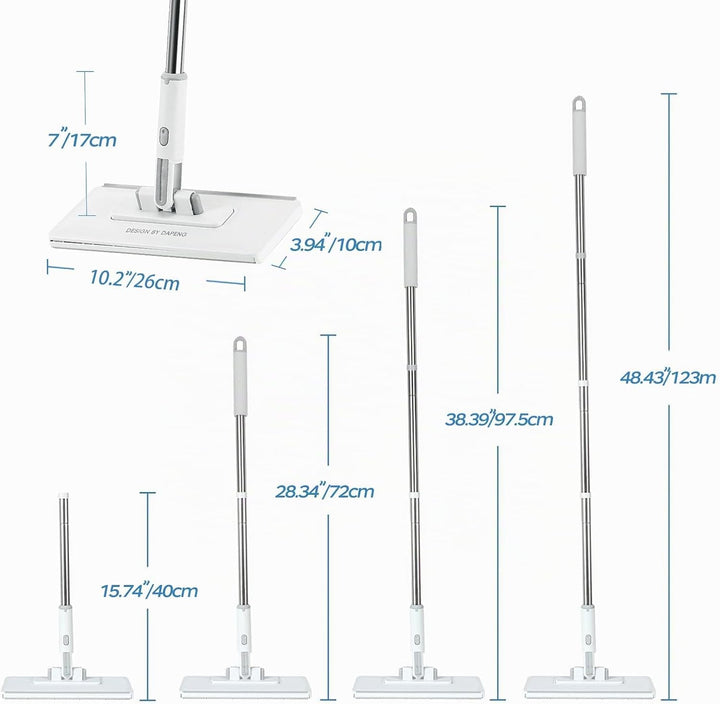 Wischmopp mit druck klemm system 1-Knopf-Wechsel zero touch mini mop, bodenwischer für feuchttücher