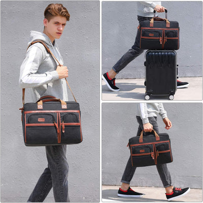 CoolBELL Laptop Aktentasche 17,3 Zoll schützend Messenger Bag Umhängetasche Herren Businesstasche Ar