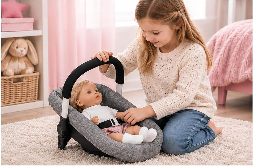 Bayer Chic 2000 Puppen-Autositz mit Adapter für den Puppenwagen Jeans grau