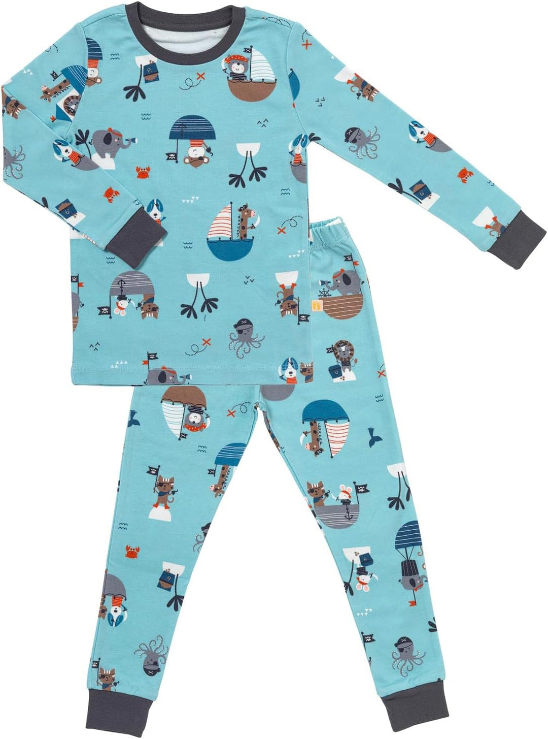schlummersack Kinder Schlafanzug/Pyjama aus 100% Bio Baumwolle 98 Pirat, 98 Pirat