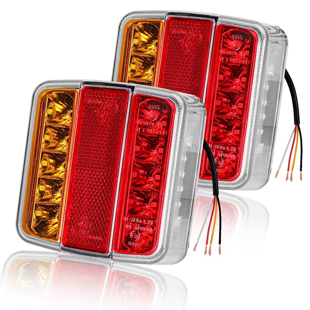 AOHEWEI LED Anhänger Rückleuchten 12V Beleuchtung Bremslichten Lkw Heckleuchte Blinklicht Hinten Was