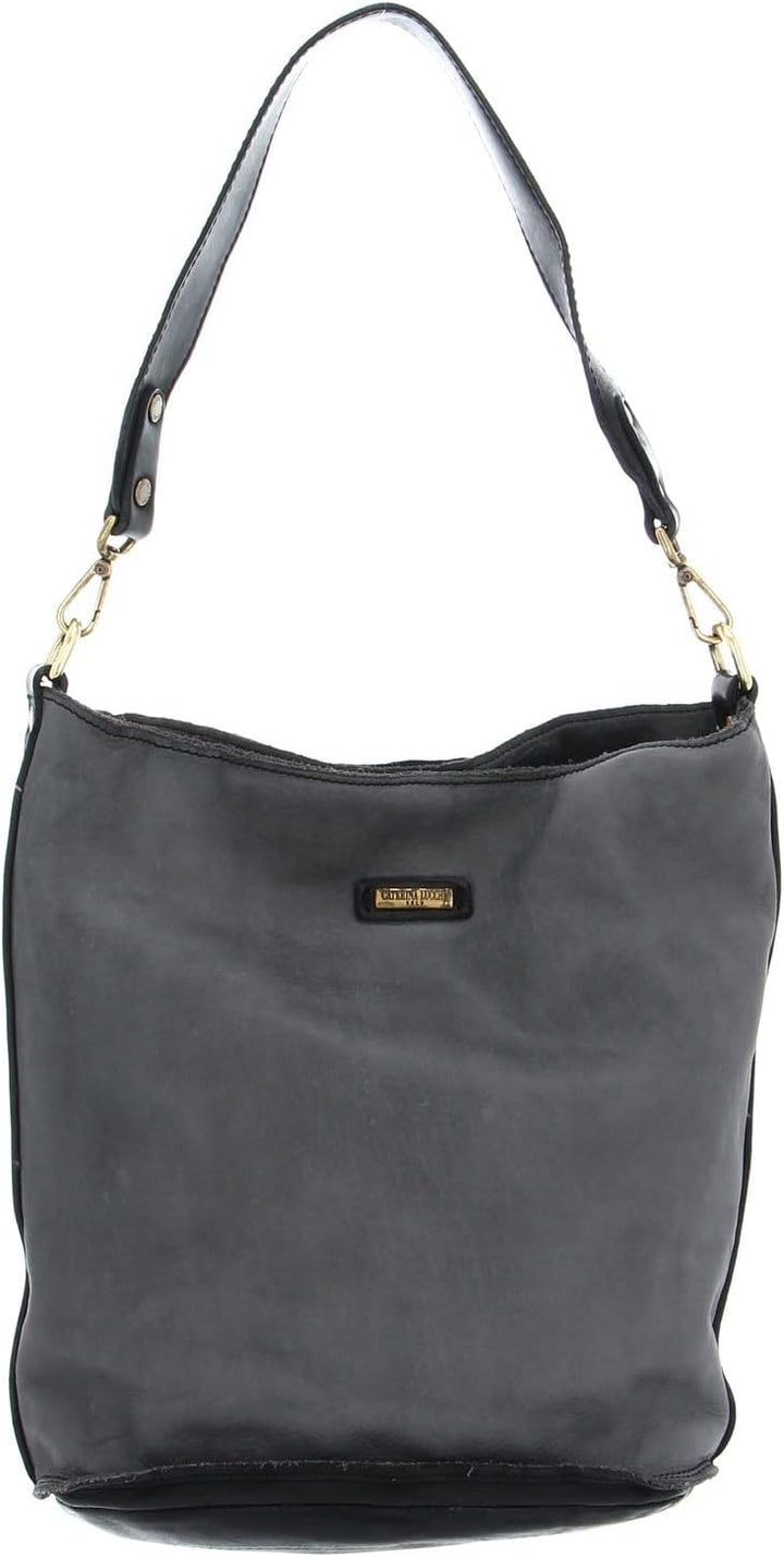 Caterina Lucchi Stripes Tapiro Shoulder Bag Lavagna