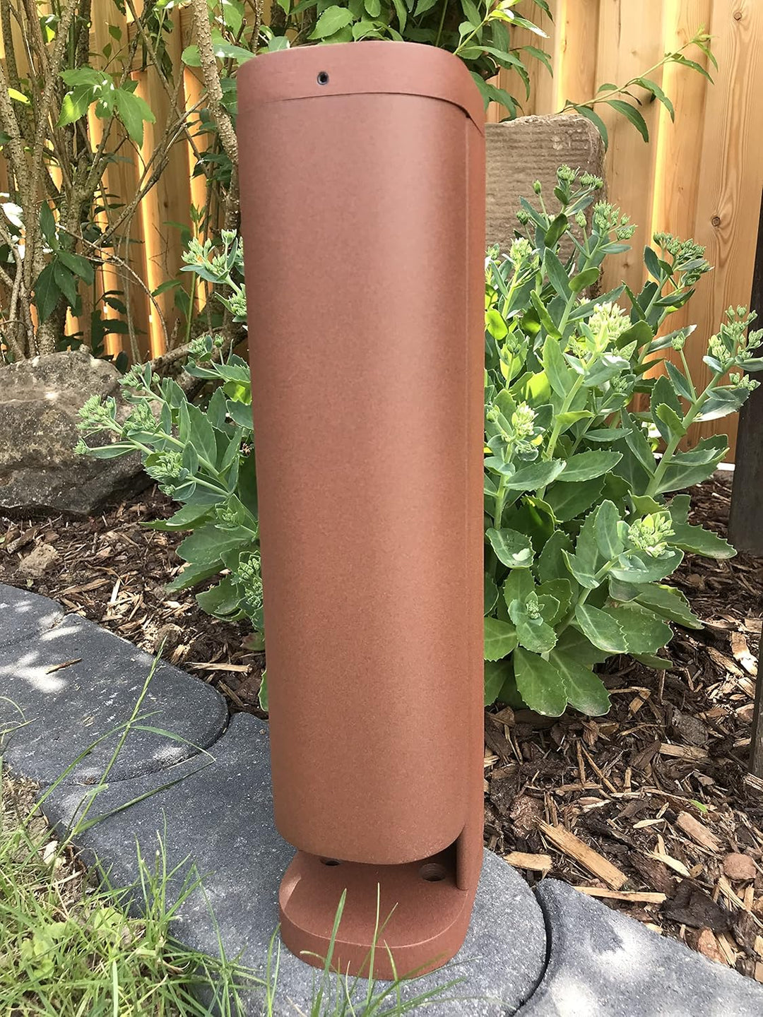 BOLD 19493 VOLO smarte Garten Steckdose aussen (Steckdosen-Säule) Rostfarben (2x Schuko | Smart Home
