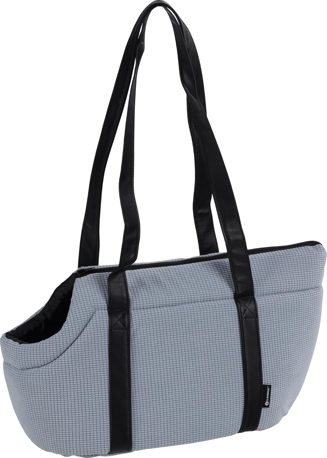 Hundetasche - Tragetasche Aaliyah Blau – 46x23x25cm – Polyester mit Schaumfüllung – Abnehmbares Kiss
