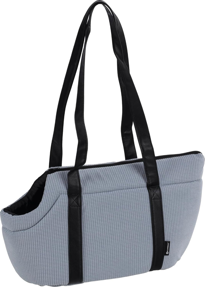 Hundetasche - Tragetasche Aaliyah Blau – 46x23x25cm – Polyester mit Schaumfüllung – Abnehmbares Kiss