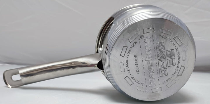 Kochtopf mit Deckel und Griff 0.5 Liter 12cm kb-7131 Edelstahl 0,5 Liter, 0,5 Liter