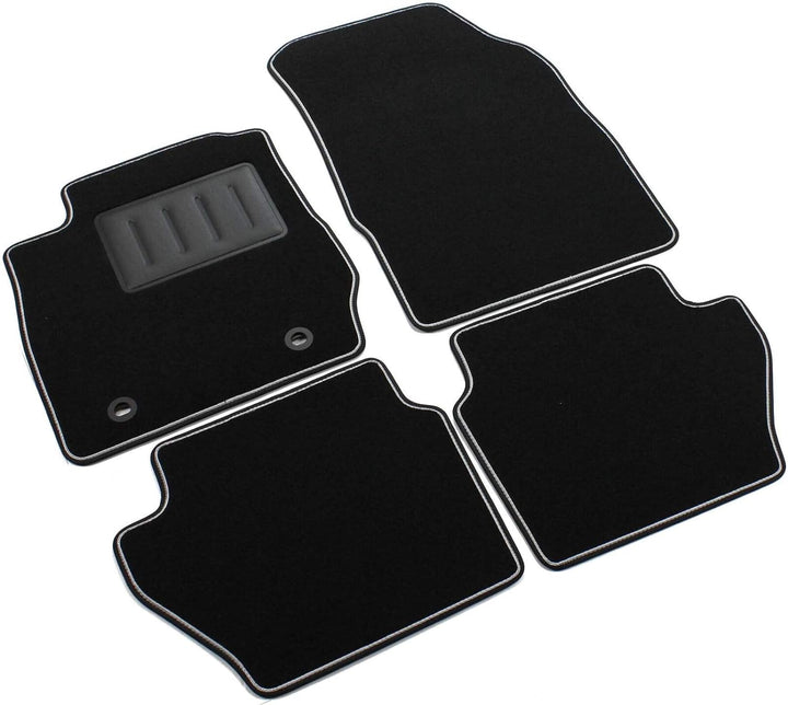 Das Teppich Auto, sprint01301, FuÃŸmatten Teppiche Schwarz rutschfest, verstÃ¤rkter Rand, zweifarbig