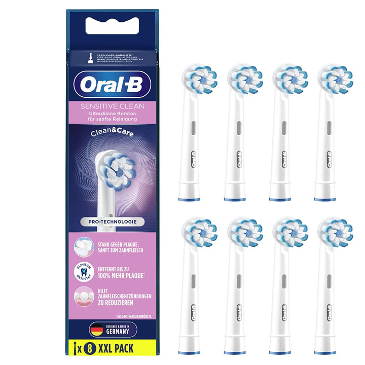 Oral-B Sensitive Clean Aufsteckbürsten für elektrische Zahnbürste, sanfte Zahnreinigung, ultra-dünne