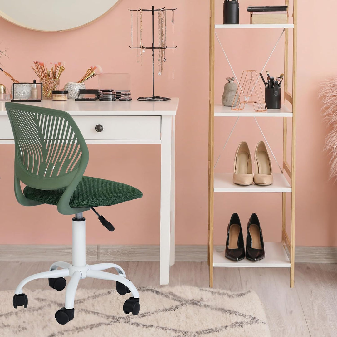 FurnitureR Schreibtischstuhl, Studiendrehstuhl ohne Armlehnen, höhenverstellbarer Bürostuhl, Arbeits