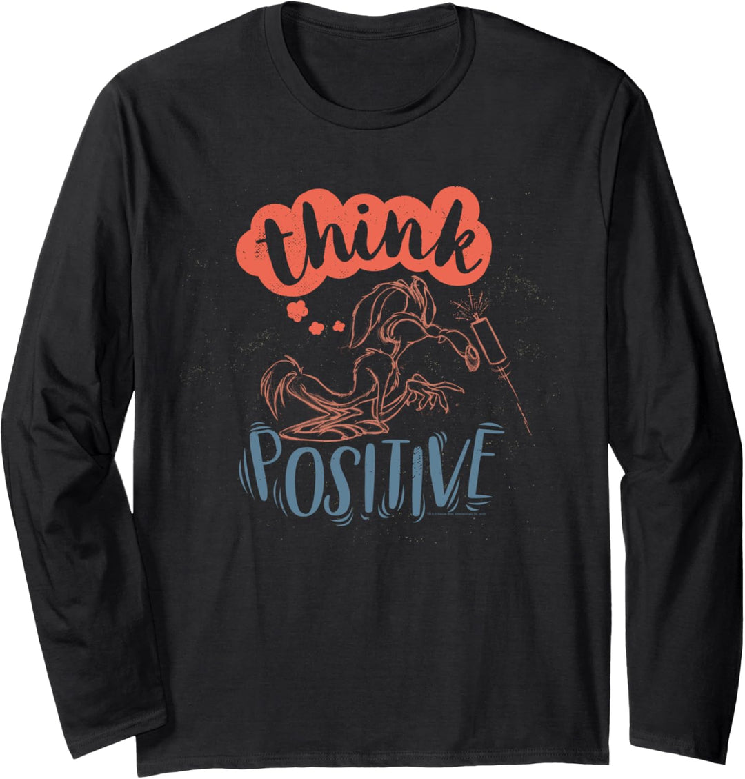 Looney Tunes Wile E. Coyote Think Positive Langarmshirt