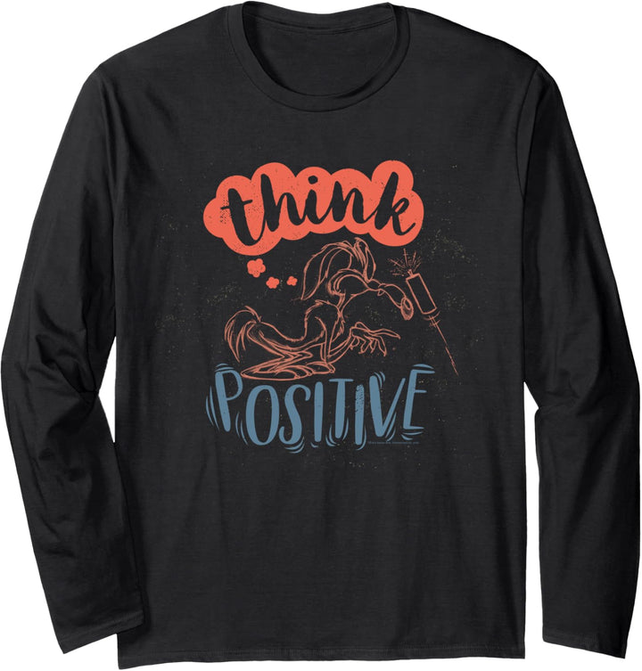 Looney Tunes Wile E. Coyote Think Positive Langarmshirt