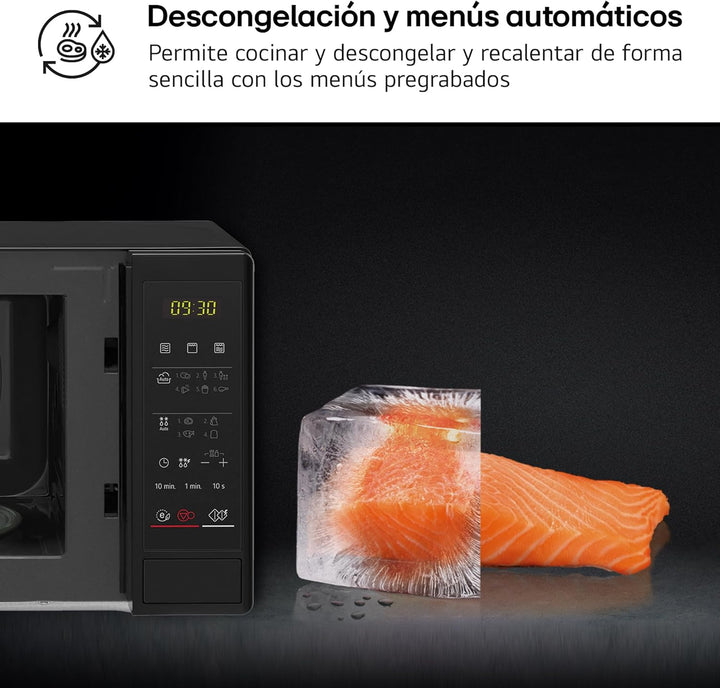 Micro-ondes LG MH6042D 20 L 600W Schwarz 20 Litros 700 W Mikrowelle mit Grill und Digitalanzeige, Sc