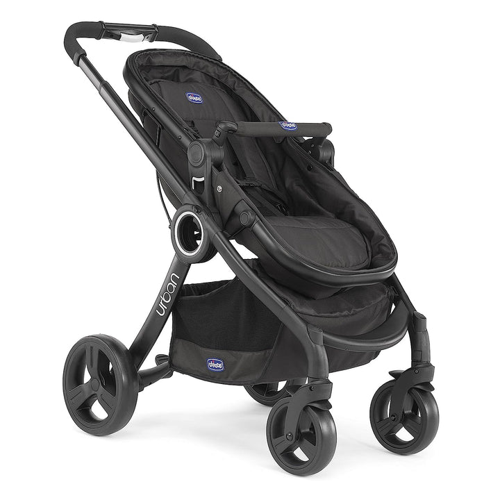Chicco 06079418950000 Urban Plus Gestell mit Halbfester Babyschale inklusiv Regenschutz, Frontbügel,