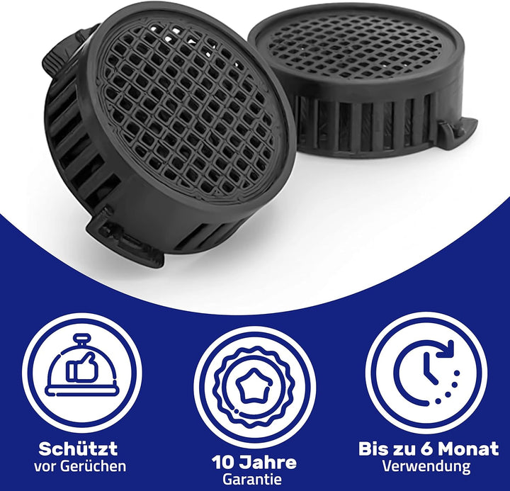 2 Stück Aktivkohlefilter Kühlschrank Ø 45 mm für Miele 10806820 für Liebherr WF091 9096342 909634200