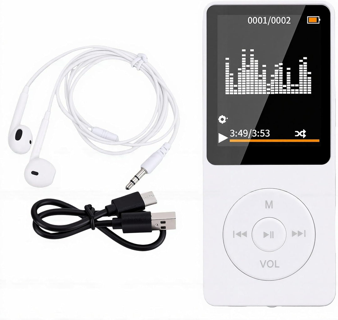 Bewinner Bluetooth-MP3-Player, Weiss WHITE, WHITE