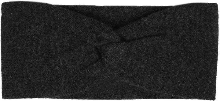 Zwillingsherz Stirnband aus 100% Kaschmir - Hochwertiges Strick-Kopfband im Uni Design für Damen Fra