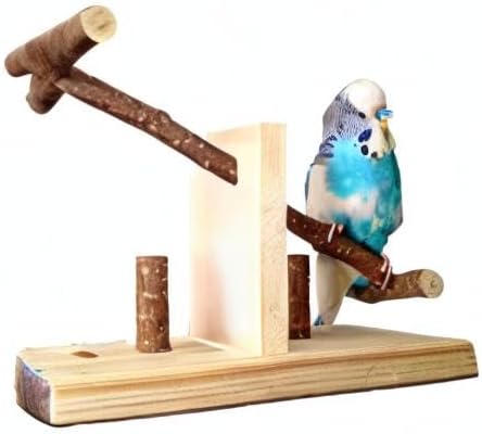 Vogelgaleria® Tolle Vogelwippe BZW. Vogelschaukel aus Naturholz. Handgemacht | Tolles Wellensittich